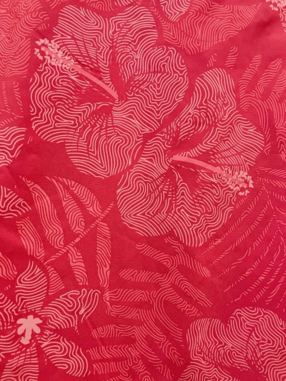 RIP SKIRT HAWAII Pink Hibiscus Length 1 (16.25")  Sz M (8-10 or 32.5" Waist - Picture 2 of 3